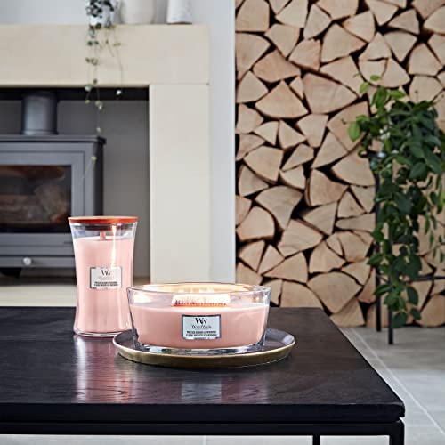 WoodWick Ellipse Scented Candle with Crackling Wick | Pressed Blooms & Patchouli | Up to 50 Hours Burn Time - color: Pressed Blooms, style: ELLIPSE