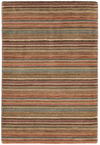 Dash & Albert Brindle Spice Striped Handmade Wool Runner Rug, 2'6"x8' - color: Spice, size: 2'6" x 8' (Runner)