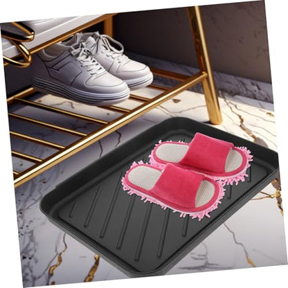 Levemolo 2pcs Shoe Pads Plastic Shoe Tray Raised Edge Heavy Duty Boot Mat for Garage Entryway Pet Feeding Trays Multi-use