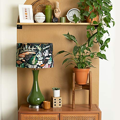 Adjustable Solid Acacia Wood Plant Stand for Indoor Plants, Fits 8-12" Pots | Furniture-grade solid acacia wooden plant stand with adjustable width to fit 8–12 inch pots - color: Hardwood