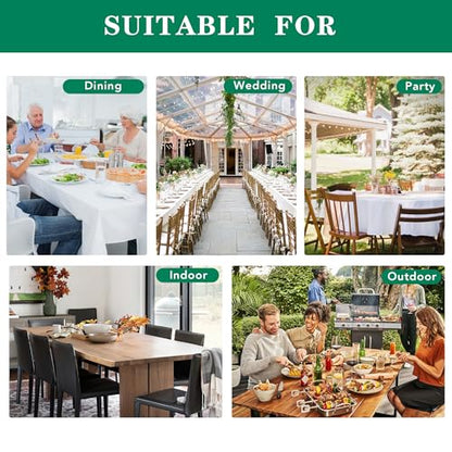 Biscaynebay Textured Fabric Tablecloths 60x108 Inches Rectangular, Natural Water Resistant Tablecloths for Dining, Kitchen, Wedding, Parties etc. Machine Washable - color: Natural, size: 108" x 60" (Rectangular)
