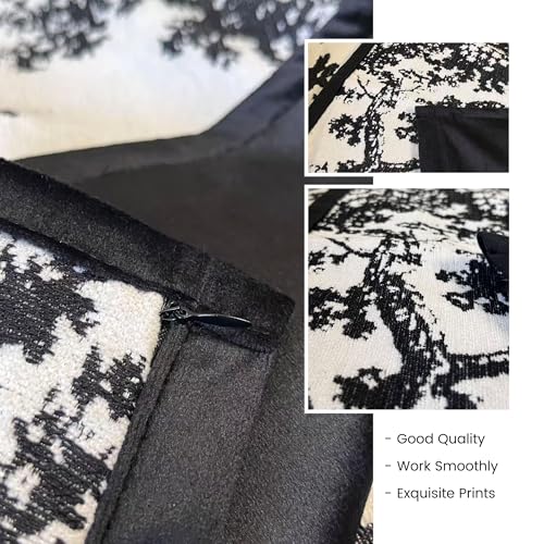 Maple Leaf Plant Spring Summer Pillow Cover for Couch Modern Cream Style Pillow Covers Snow Neil Courtyard Living Room Home Pillow Cover for Living Room Sofa Bed,2-pack Set (black, 18*18 inch) - color: Leaf+branch Black