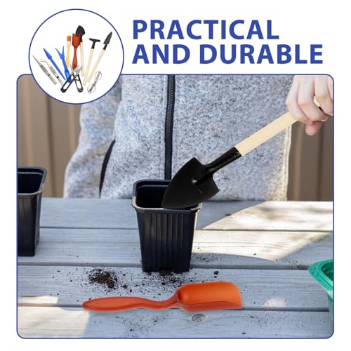 Totority 12pcs Garden Tools Set for Succulent Planting with Mini Shovels Transplanting Tools Watering Sprayer and Pruning Accessories Metal Handle for Potted Plants and Indoor Gardening