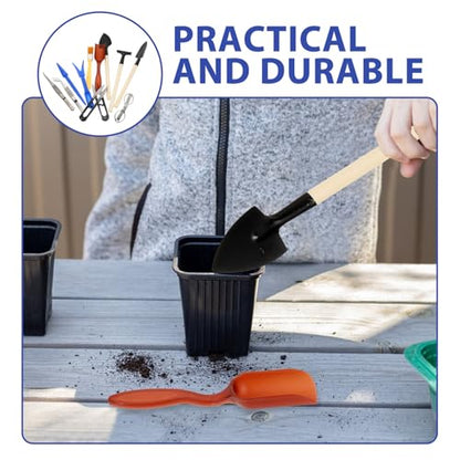 Totority 12pcs Garden Tools Set for Succulent Planting with Mini Shovels Transplanting Tools Watering Sprayer and Pruning Accessories Metal Handle for Potted Plants and Indoor Gardening