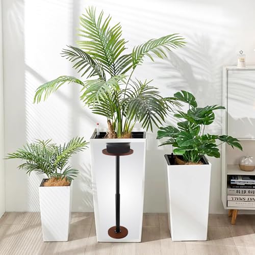 LUTTY 2Set Wooden Adjustable Plant Risers for Inside Pot,17.7-29.5 inches Tall Tapered Plant Riser Fill Bottom of Tall Flower Pots and Large Plants Containers, Rise Filler Riser of Flower Pots - size: (2 Pack)Tall Lift: Rise(17.7''-29.5'')