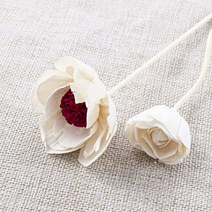 Vctitil 3 Pcs Rattan Reed Fragrance Diffuser and Flower Replacement Refill Sticks, Handmade Flower Reed Diffuser, for Home, Office, Spa and Bedroom
