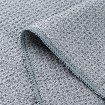 POLYTE 340 GSM Microfiber Waffle Kitchen Dish Tea Towel, 16x28 in, 12 Pack | Lint Free, Quick Dry - color: Gray, size: 16x28 in