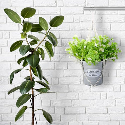 Macrame Plant Hanger 2 Pack Hanging Planters Baskets for Indoor Plant | Boho Hanging Holder, Handmade Woven Rope Hanger Kit, Decorative Braided Cotton Rope, Flower Pot Holder, for Garden Home Decor