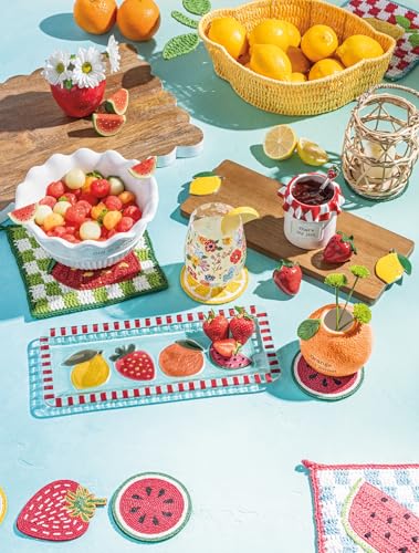 Mud Pie Red Ceramic Strawberry Salt And Pepper Shaker Set - color: Red