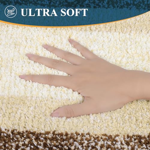 Bsmathom Bathroom Rug Sets 3 Piece, Non Slip Washable Bath Mats, Dark Coffee - color: Dark Coffee, size: 18"x26"+18"x48"+U Shape 20"x24"