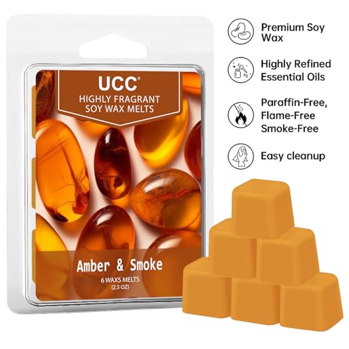 UCC Plant Based All Natural Wax Melts, Strong Fragrance, Long Lasting Premium Soy Scented Melts Cubes, Wax Melts Tarts, Colored Wax Melt - 4 Pack - color: SET H