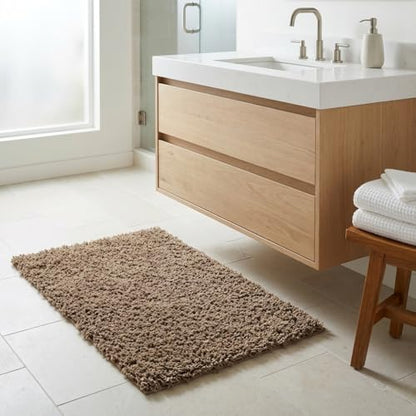 Unique Loom Solid Shag Collection Area Rug (2' 2" x 3' 1" Rectangle, Sandy Brown) - color: Sandy Brown, size: 2' x 3'1" (Rectangular)