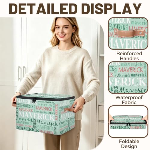 Customized Large Memory Box for Keepsake | Personalized Decorative Keepsake Bin with Name Foldable Memory Bin Keepsakes Gift for Anniversary, Wedding, Birthday