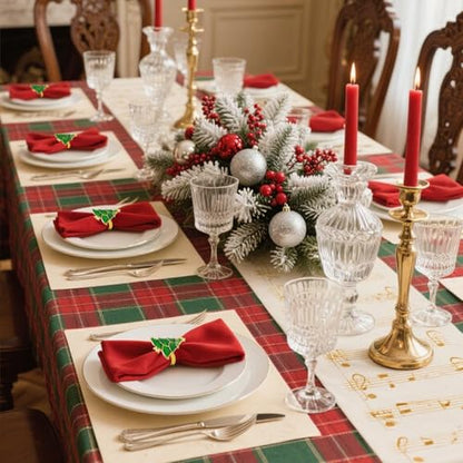 Christmas Tree Napkin Rings Set of 12, Evergreen Xmas Tree Napkin Ring Holders Serviette for Banquet,Dinner Table Decor, Family Dinner, Weddings(Green Xmas Tree) - style: Green Xmas Tree
