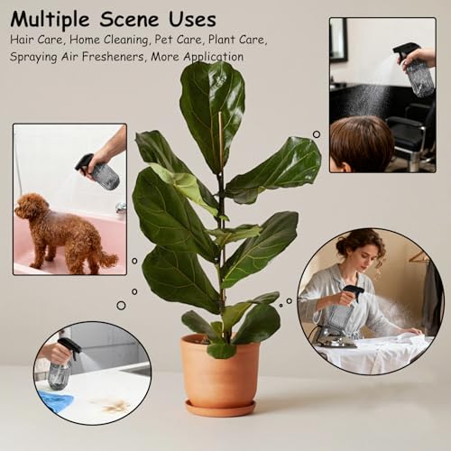 YYTSGG Glass Plant Mister Bottle, 15oz, Gray | Refillable Water Spray Bottle with Adjustable Mist Nozzle for Indoor Flowers, Outdoor Gardening, Cleaning, Hair and Pets Care - color: Gray