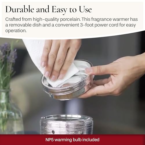 Candle Warmers ETC. Illumination Fragrance Warmer- Light-Up Warmer for Warming Scented Candle Wax Melts and Tarts or to Freshen Room, White Harmony - size: Harmony (Porcelain)
