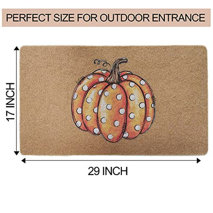 FGSS Fall-Pumpkin Thanksgiving Welcome-Door-Mats Holiday-Doormats - color: Pumpkin