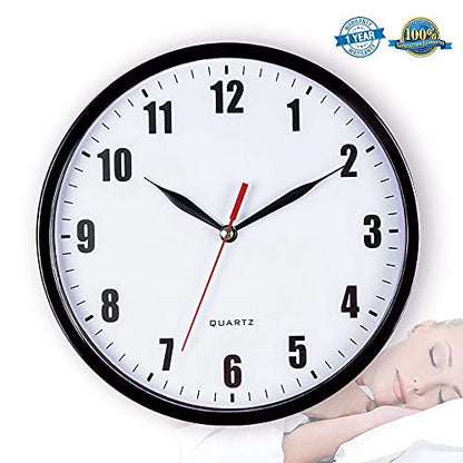 SAC SMARTEN ARTS 8" Silent Quartz Wall Clock Non-Ticking Digital Clock - color: 03 Black