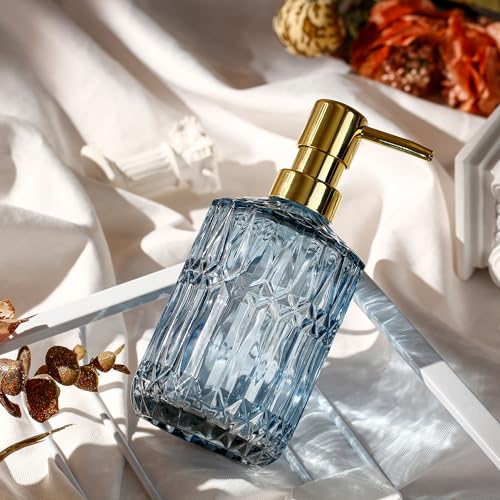 YunNasi Soap Dispenser with Pump Refillable | Liquid Hand Soap Dish Soap Dispensers for Bathroom Counter, Kitchen Sink, Blue - color: Blue