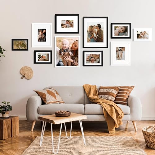 4x6 Frame Black, Solid Wood 4 x 6 Picture Frame with Acrylic Plexiglass for 3.5x5 with Mat, Tabletop and Wall Display Photo Frames 4x6 Black, 4 Pack - color: Black, size: 4x6