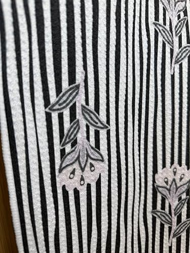 Kitchen Towels, Dish Towels for Kitchen, 3 Pc Kitchen Towel Set | Microfiber Waffle Towels, 16 x 26 inches, with Hanging Loops, Reusable Tea Towels, Cute Kitchen Towels - 3 Pack - color: Black/Gray
