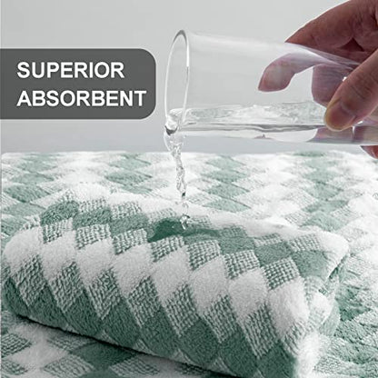 Hand Towels Set 2 Pack-16“x31” Ultra Soft Microfibers Bathroom Towel Set Highly Absorbent Quick Dry Luxury Premium Towel Lightweight Cozy Durable Hand Towel Collection Hotel Spa Gym Kitchen,Green - color: Diamond Green, size: 2 Pack Hand Towels
