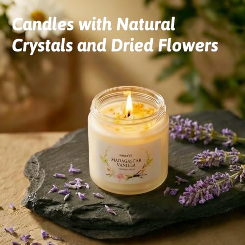 Scented Candles for Home,8 Pack Soy Candles Gift Set for Women,Aromatherapy Candle with Crystals Inside-Perfect for Mother's Day,Valentine's Day, Birthdays, Anniversaries,Christmas