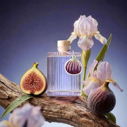 Reed Diffuser, Fig Blossom Scent Oil Diffuser, 6.09 fl oz | 8 Reeds, Long-Lasting Home Fragrance, Bathroom Bedroom Shelf Decor & Gifts - color: Purple(fig Blossom)