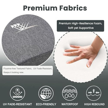 Battilo Chair Cushions for Dining Chairs with Ties, Waterproof Kitchen Chair Pad with Non-Slip Backing, Seat Cushions with Machine Washable Removable Cover, 16"x16"x2", Set of 2, Dark Grey - color: Dark Grey, size: 2 Count(Pack of 1)