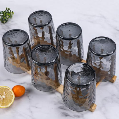 BPA-Free Plastic Tumblers 6 Pack (6x16oz) | Reusable Dishwasher Safe | Stackable Shatterproof Cups | Plastic Drinkware & Drinking Tumblers for Restaurant, Home, Party - color: Gray, size: 6-Pack