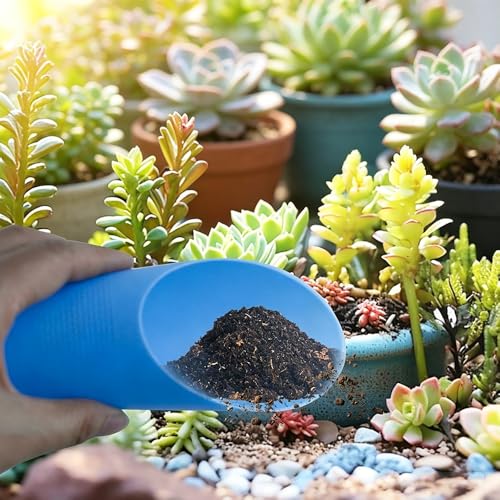 6 Pcs Space Saving Mini Plant Gardening Tools Complete Function Lightweight Handheld Tools for Indoor Desktop Green Plant Daily Caring Work (Blue) - color: Blue