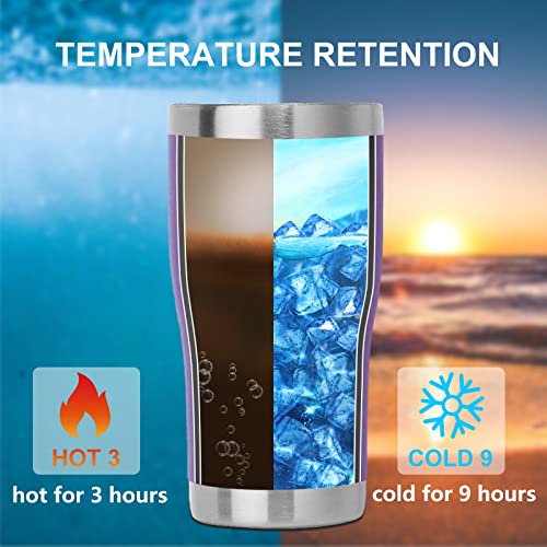 DOMICARE 20oz Tumbler with Lid Stainless Steel Tumblers Bulk, Double Wall Vacuum Insulated Coffee Travel Mug Powder Coated Tumbler, 12 Count (Pack of 1) Purple - color: Purple, size: 12 count
