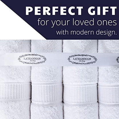 Personalized Towels, Hotel & Spa Quality, Super Soft, Highly Absorbent, Bathroom Sets, 100% Cotton Monogrammed towels 6 Piece Towel Set, Includes 2 Bath Towels, 2 Hand Towels, 2 Washcloths, White - color: White, size: 6 Piece Towel Set (Bath, Hand, Washcl