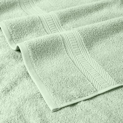 Modern Threads 6-Piece Rayon from Bamboo & Cotton Blend Towel Set - Ultra Soft & Absorbent, Seafoam - color: Green