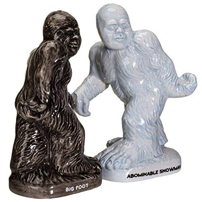 Pacific Giftware Big Foot Ceramic Salt and Pepper Shakers Set Funny Sasquatch Mythical Creature Tabletop Kitchen Accessory Hand-Painted Novelty Collectible Gift 5"H
