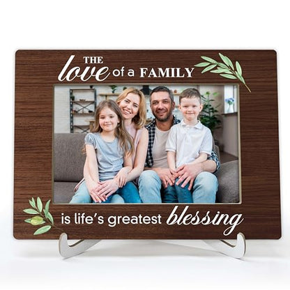 YSTEP Family Picture Frame - Adoption Gifts for Adoptive Parents, Wood 4x6 Photo Frame for Desk Display-B15 - style: Style 2