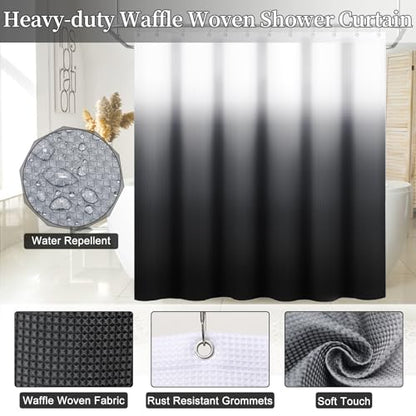 32PCS Bathroom Set Bathroom Accessories with Shower Curtain and Bath Towel,Trash Can,Bathroom Decor,Black Shower Curtain Set,Toilet Brush,Trash Can & 3PCS Soap Dispenser - size: Bath Set+Shower Curtain+Towel Set, style: Black