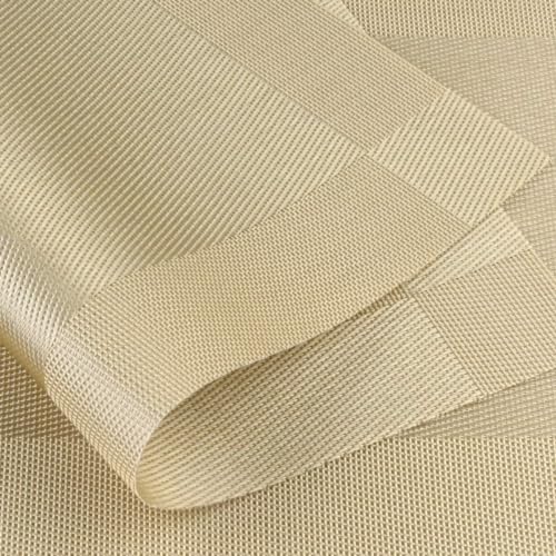 DACHUI Placemats Set of 8, Stylish Woven Place Mats, Washable & Durable - color: Gold, size: 8PCS