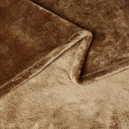 Amazon Basics Soft Fleece Throw Blanket, Very Cozy Blanket for Couch & Sofa, Warm, 50 x 60 Inches, Brown - color: Brown, size: 50 x 60 inches