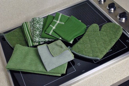 DII Basic Terry Collection 100% Cotton Quilted, Oven Mitt, Sage, 2 Piece - color: Sage, size: Oven Mitt