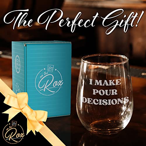 Personalized Custom Text Wine Glass – 3 Lines of Custom Text – 17 oz Stemless Engraved Mother's Day Wine Glass for Mom, Sister, Teacher, Wife, Best Friend - style: Custom Stemless Wine Glass