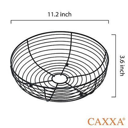 Countertop Fruit Bowl, Wire Basket for Fruits, Breads, Vegetables,Snacks, Black