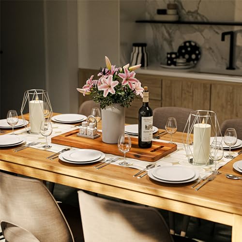 TIDITA 24" Large Acacia Wood Charcuterie Board, Built-in Handles, Raw Edge | Dual-sided Design, Extra Long Wooden Serving Cheese Boards, Rectangular Serving Platter for Meat Steak, Cracker Appetizers - color: Acacia, size: 24" x 9.8" x 1"