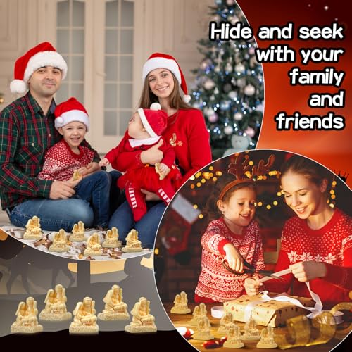 RoundFunny 50 Pcs Christmas Miniatures Nativity Resin Nativity Figures Bulk | Christmas Holy Family Figurine, Hide and Seek for Family, Nativity Scene Religious Gifts for Xmas Christian Goodie Bag Favors - style: Nativity