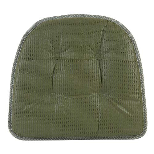 Klear Vu Omega Non-Slip Chair Cushions, Assembled in USA, U-Shaped Skid-Proof Seat Pads for Dining Room, Kitchen, Office, 15"x16", Solid Spa Green, 4 Pack - color: Solid Spa Green, size: 4 Pack