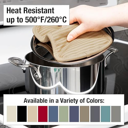 All-Clad Premium Pot Holder & Hot Pad: Heat Resistant to 500 Degrees - 100% Cotton, 10"x6.25" Hot Pad for Kitchen and Barbeque, (2-Pack), Cappuccino - color: Cappuccino, size: 2 Pack