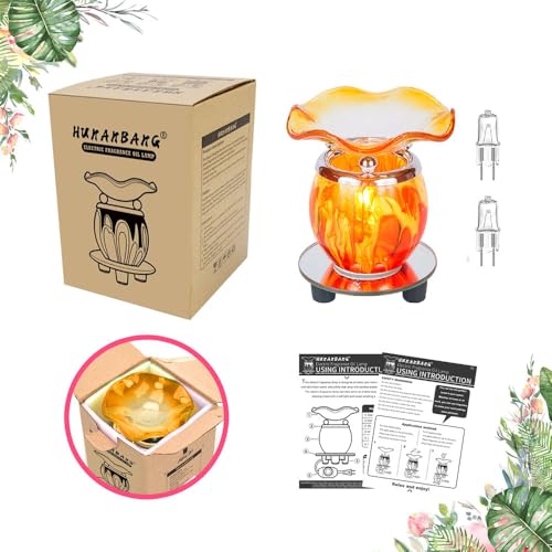 Electric Oil Melt Warmer Electric Wax Melt Warmer Wax Melter Fragrance Oil Warmer Burner(LW Orange 2) - color: Lw-orange