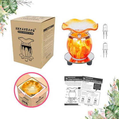 Electric Oil Melt Warmer Electric Wax Melt Warmer Wax Melter Fragrance Oil Warmer Burner(LW Orange 2) - color: Lw-orange
