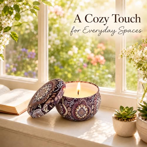 Scented Candles Gift Set, 12 Pack Soy Wax Aromatherapy Candles | 12 Scents, Gift Box Included, Travel Tin Design, Home Fragrance, Relaxation & Self Care, Birthday & Housewarming Gifts - color: Classic Candles-12 Pack