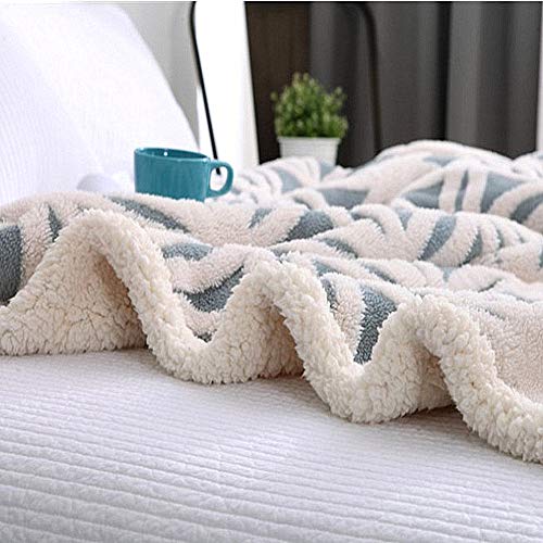 Green Flannel Sherpa Throws 60'' x 50'' New Blanket Ultra Plush Lightweight Throw Blanket Luxury Soft Warm Fuzzy Blanket Throws for Bed/Couch/Sofa/Office/Camping - color: C-green, size: 50''x60''